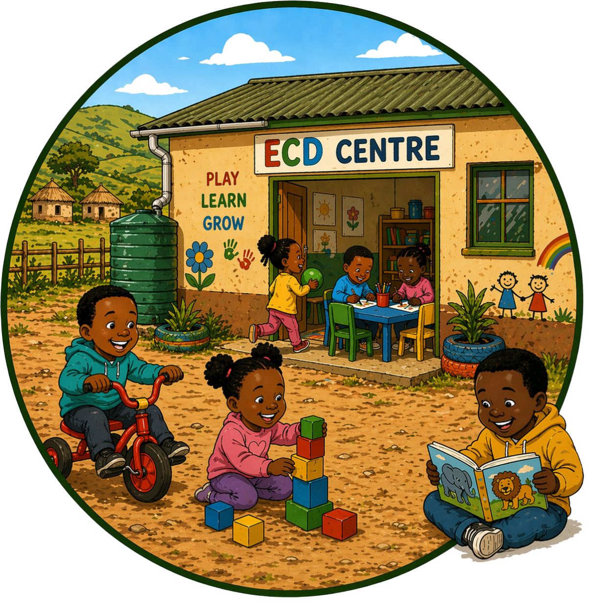 Children at the No.1 ECD Centre with safe drinking water