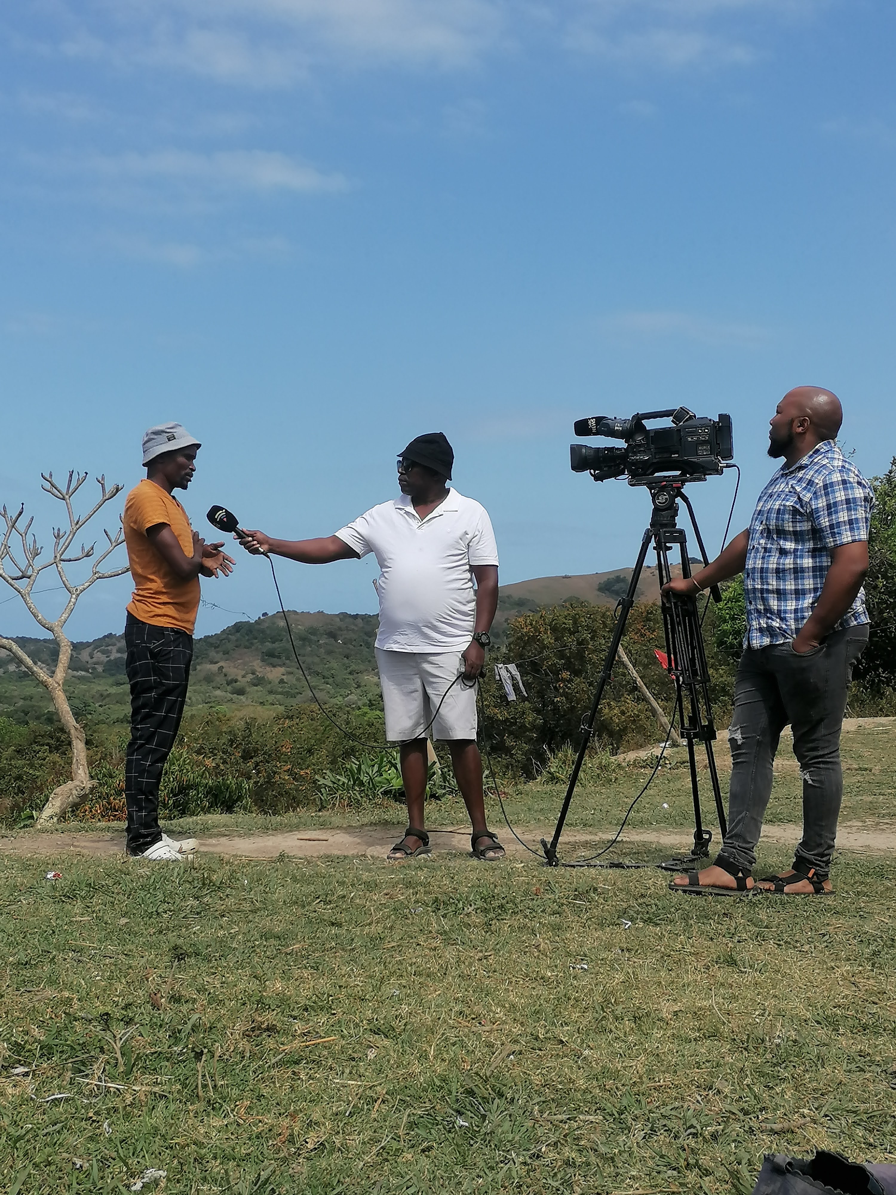 iThemba Kuluntu during a media interview