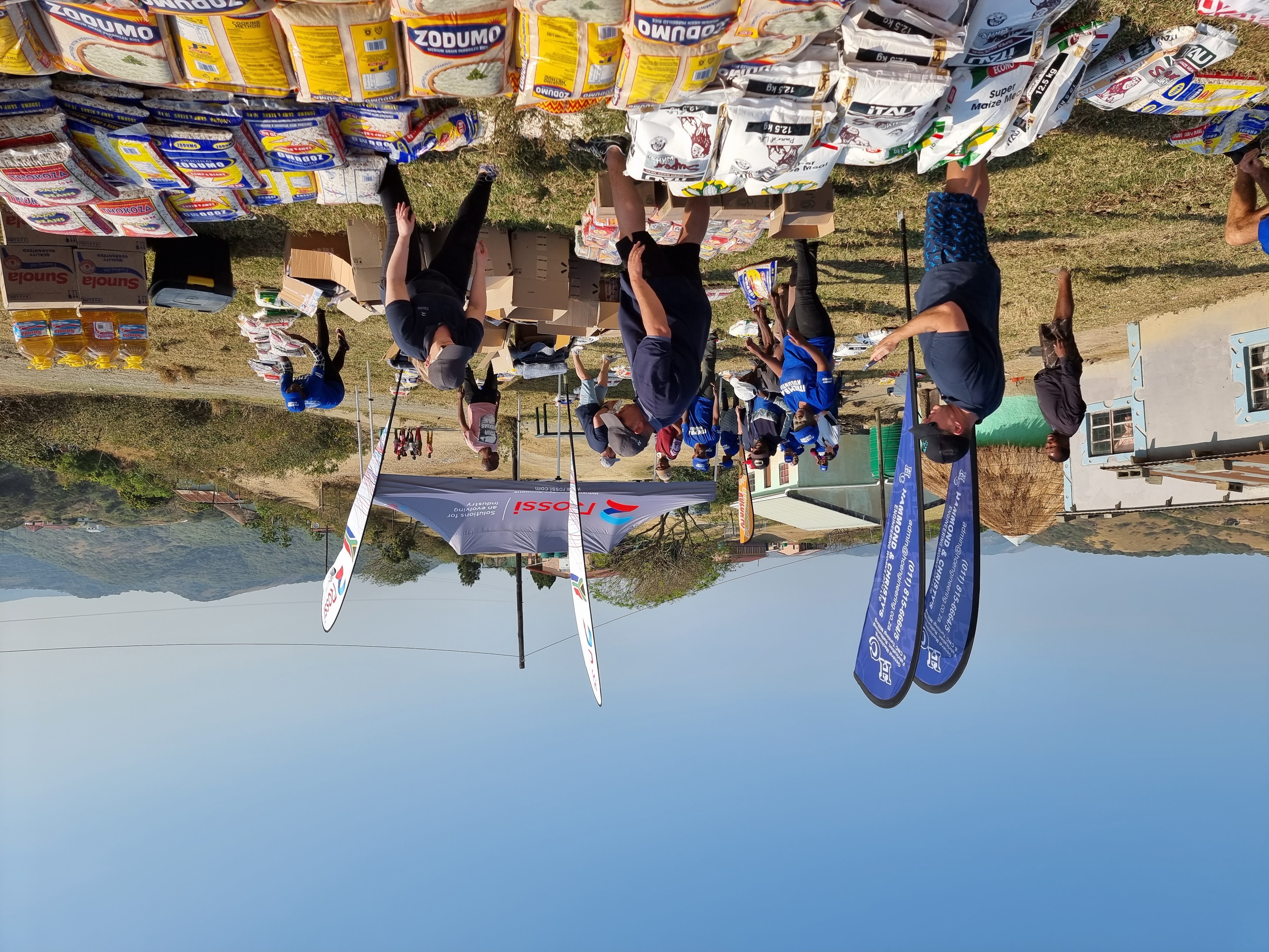 Food security partners supporting a community distribution