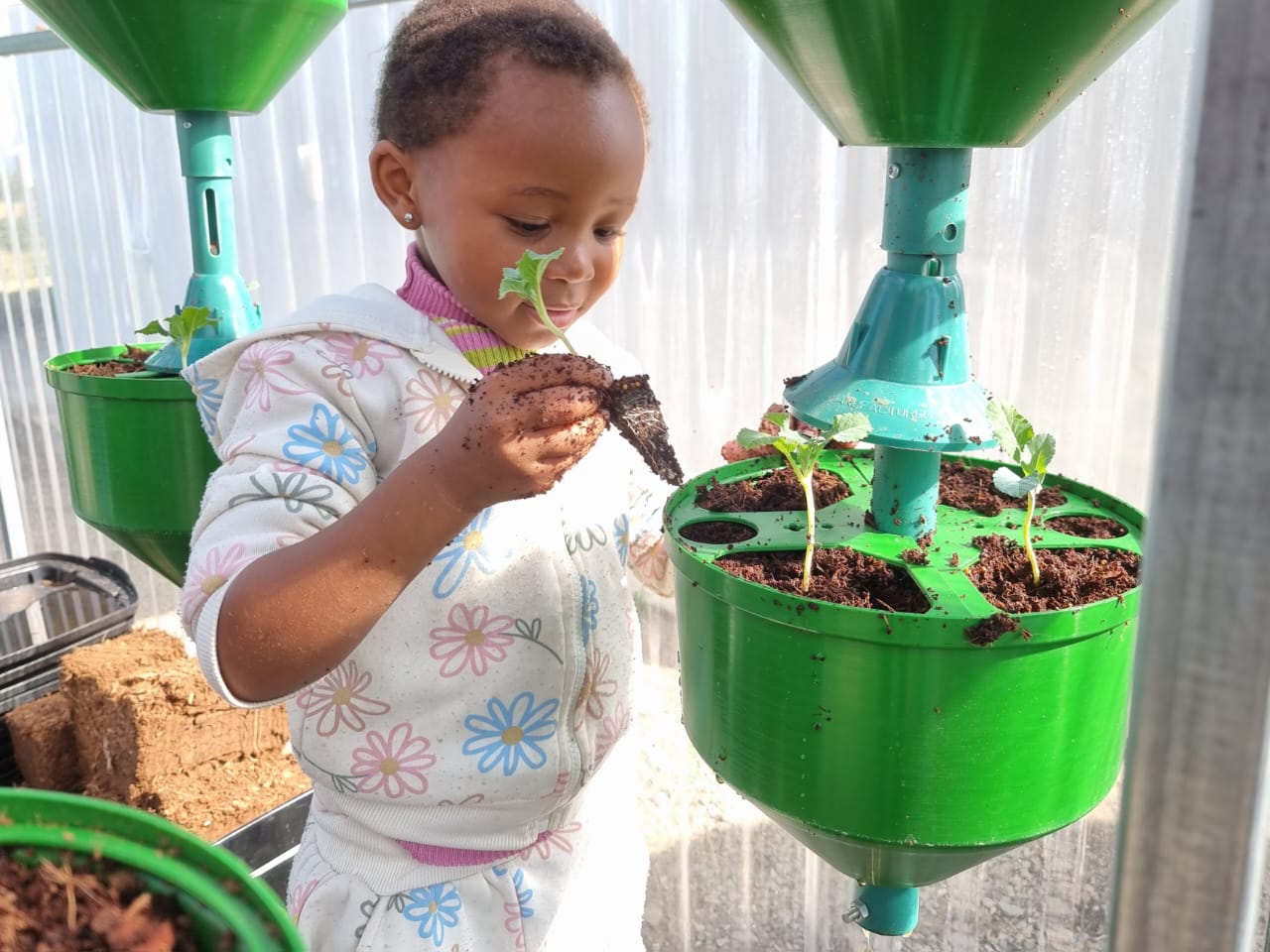 One centre, many layers of impact — children growing food