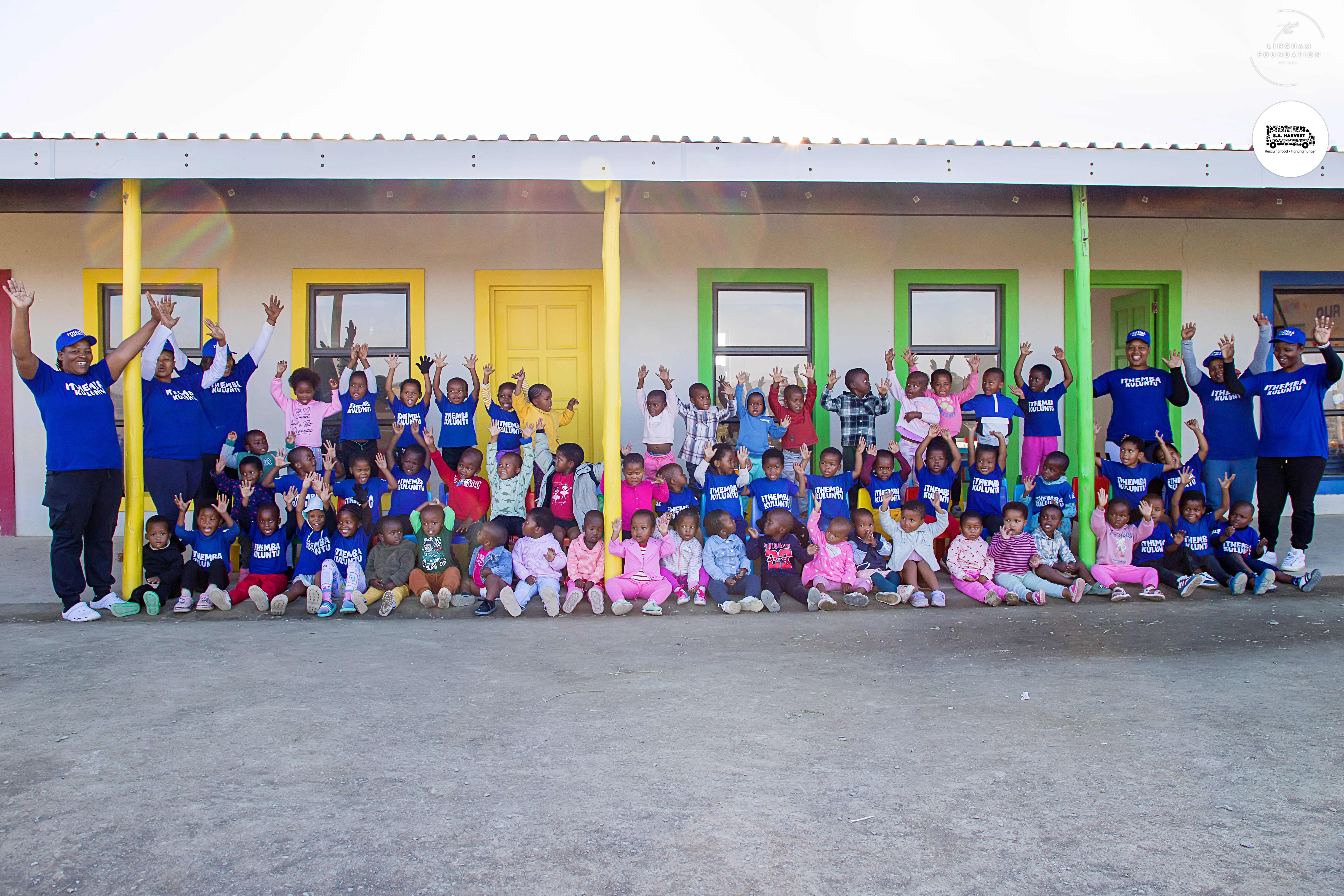Children and their teacher at the No.1 ECD Centre