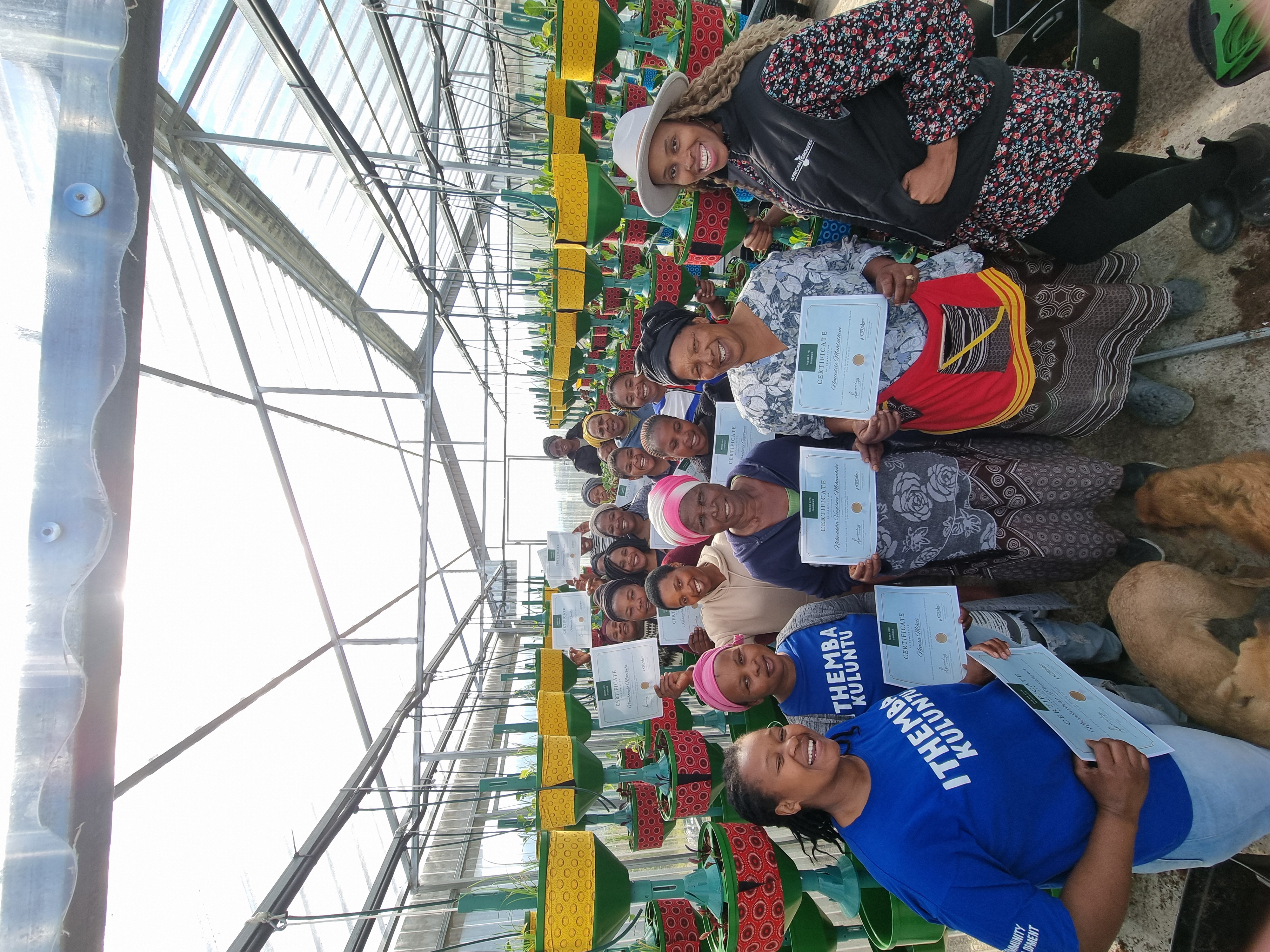 Local women trained on the African Grower system