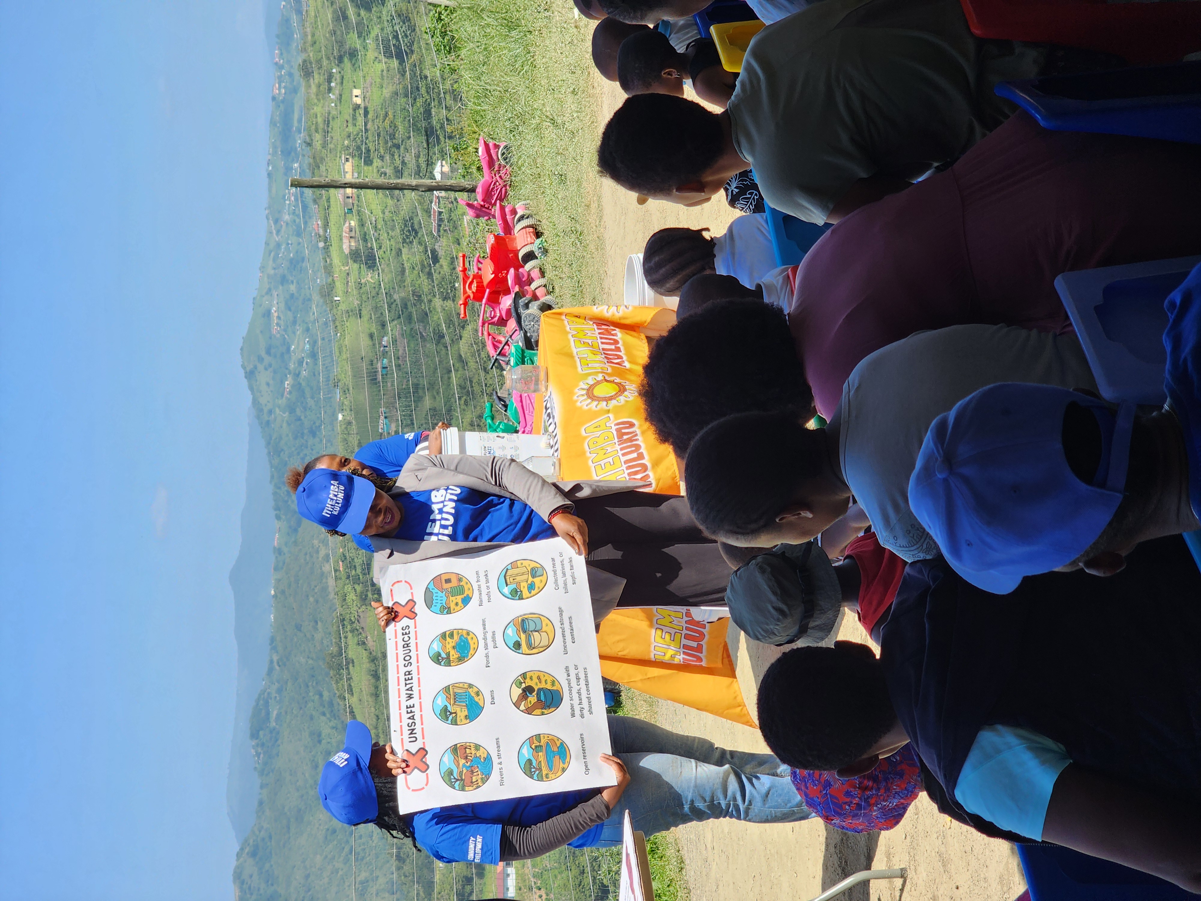 WASH education at an ECD handout event