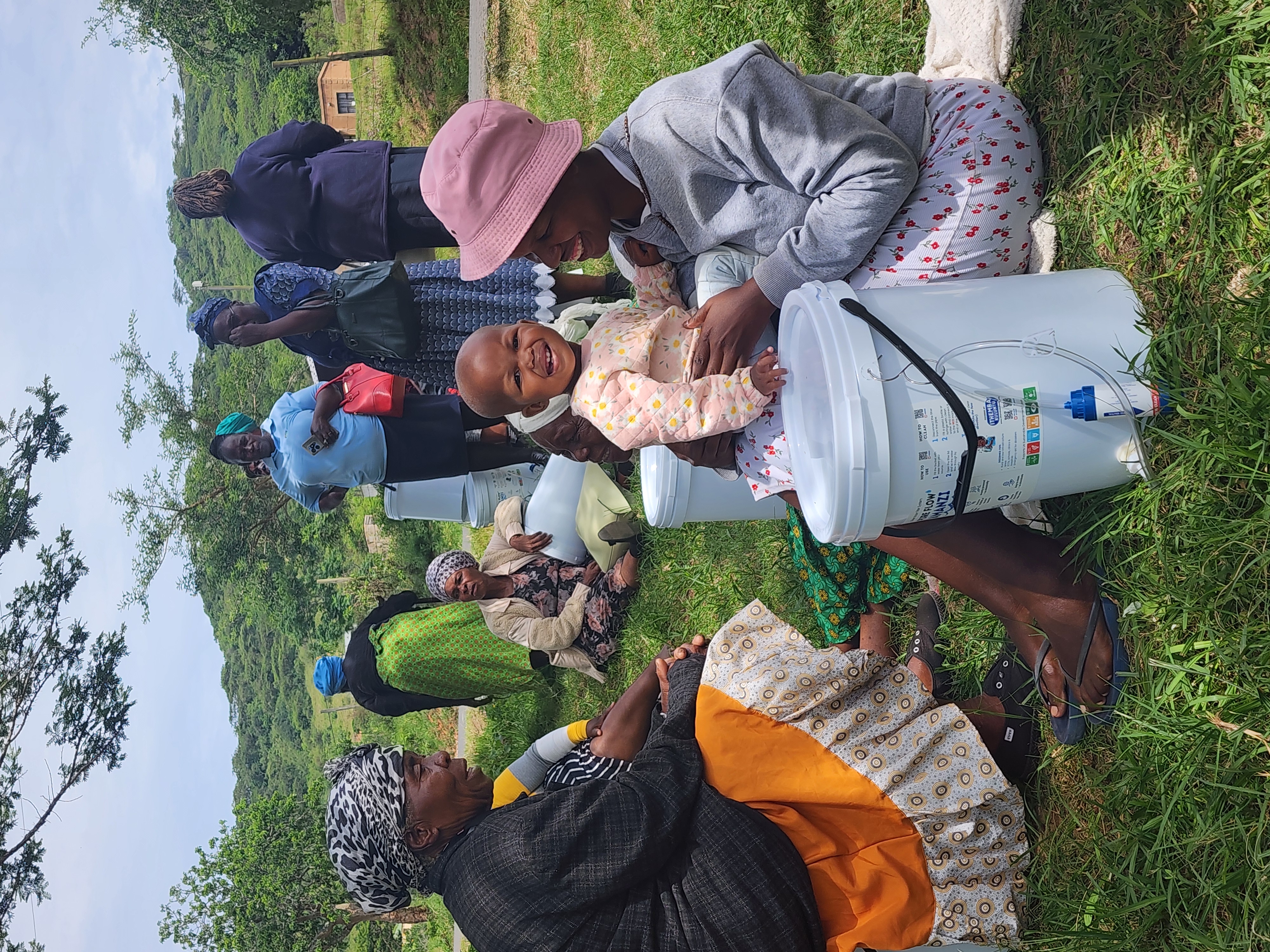 Child smiling after a community filter event